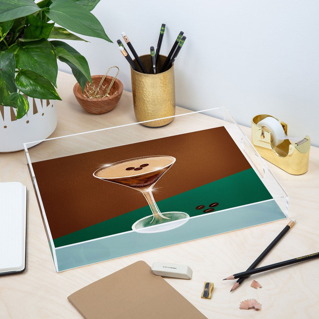 Design by Spark Expresso Martini Coffee Beans Acrylic Tray