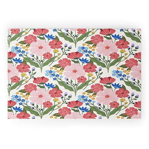Design by Spark Wild Bloom Flowers Welcome Mat