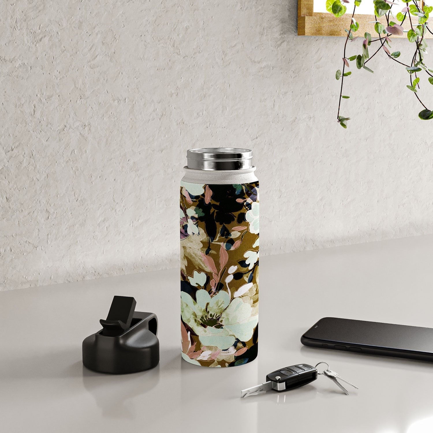 Marta Barragan Camarasa Romantic Floral Fusion Water Bottle