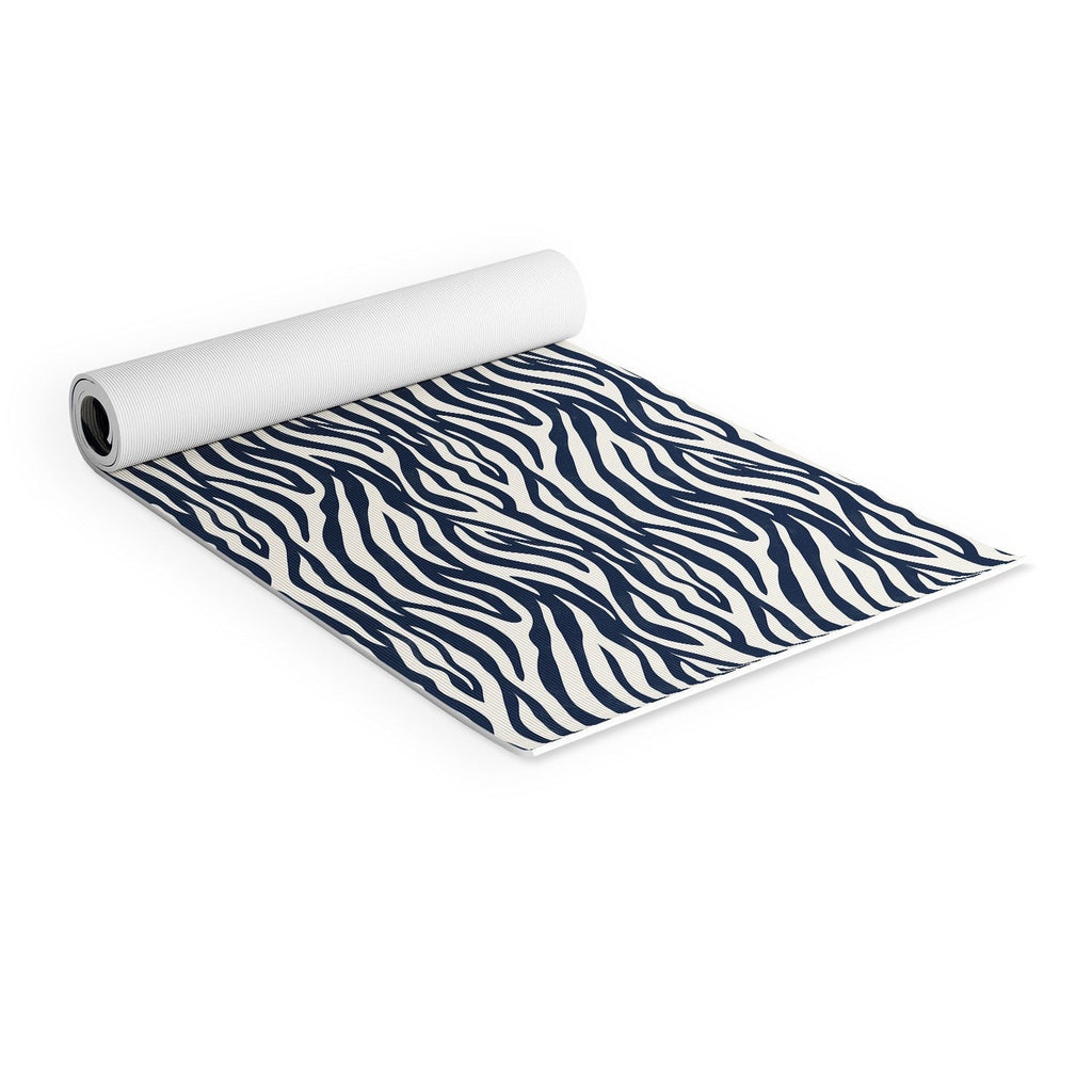 Avenie BR Navy Tiger Stripes Yoga Mat