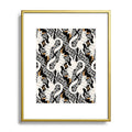 Avenie Celestial Cats Gold Metal Framed Art Print