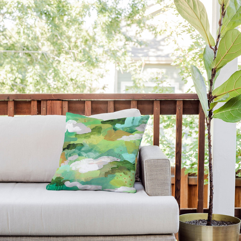 Laura Fedorowicz Small Steps Everyday Outdoor Throw Pillow