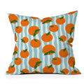 Design by Spark Zesty Oranges and Stripes Throw Pillow