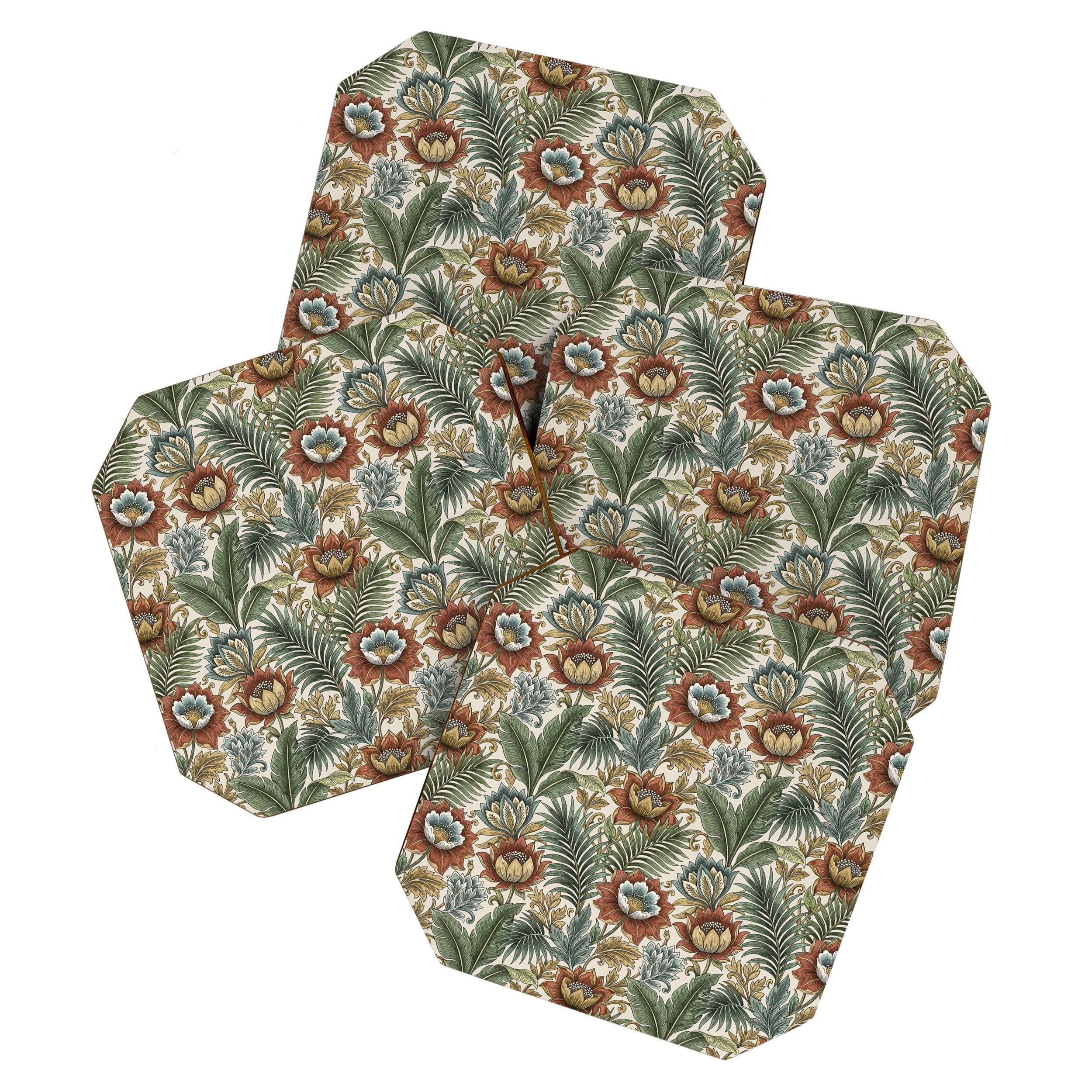 Marta Barragan Camarasa Retro Jungle Garden Coaster Set