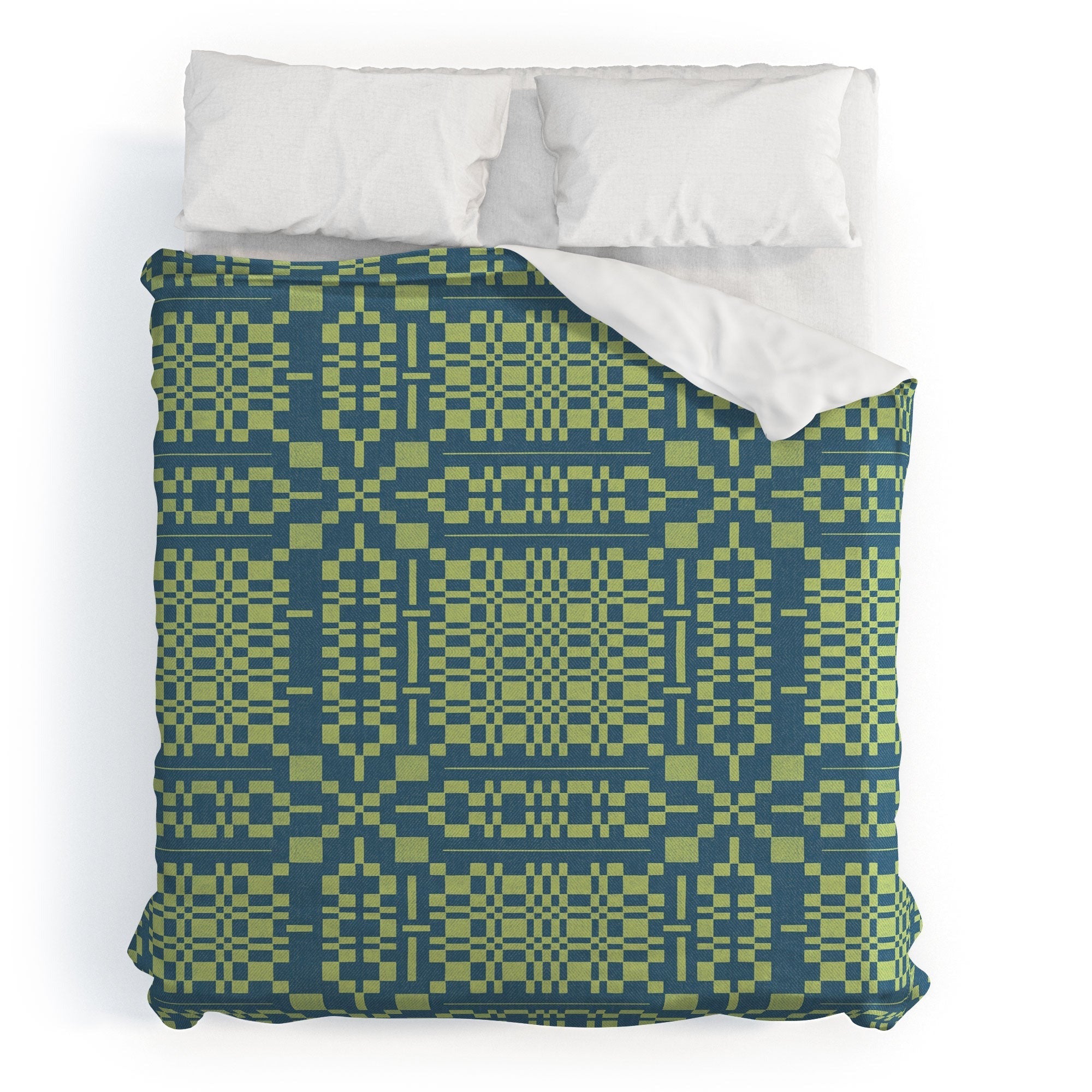 Marta Barragan Camarasa Nostalgic Grid Design Duvet Cover