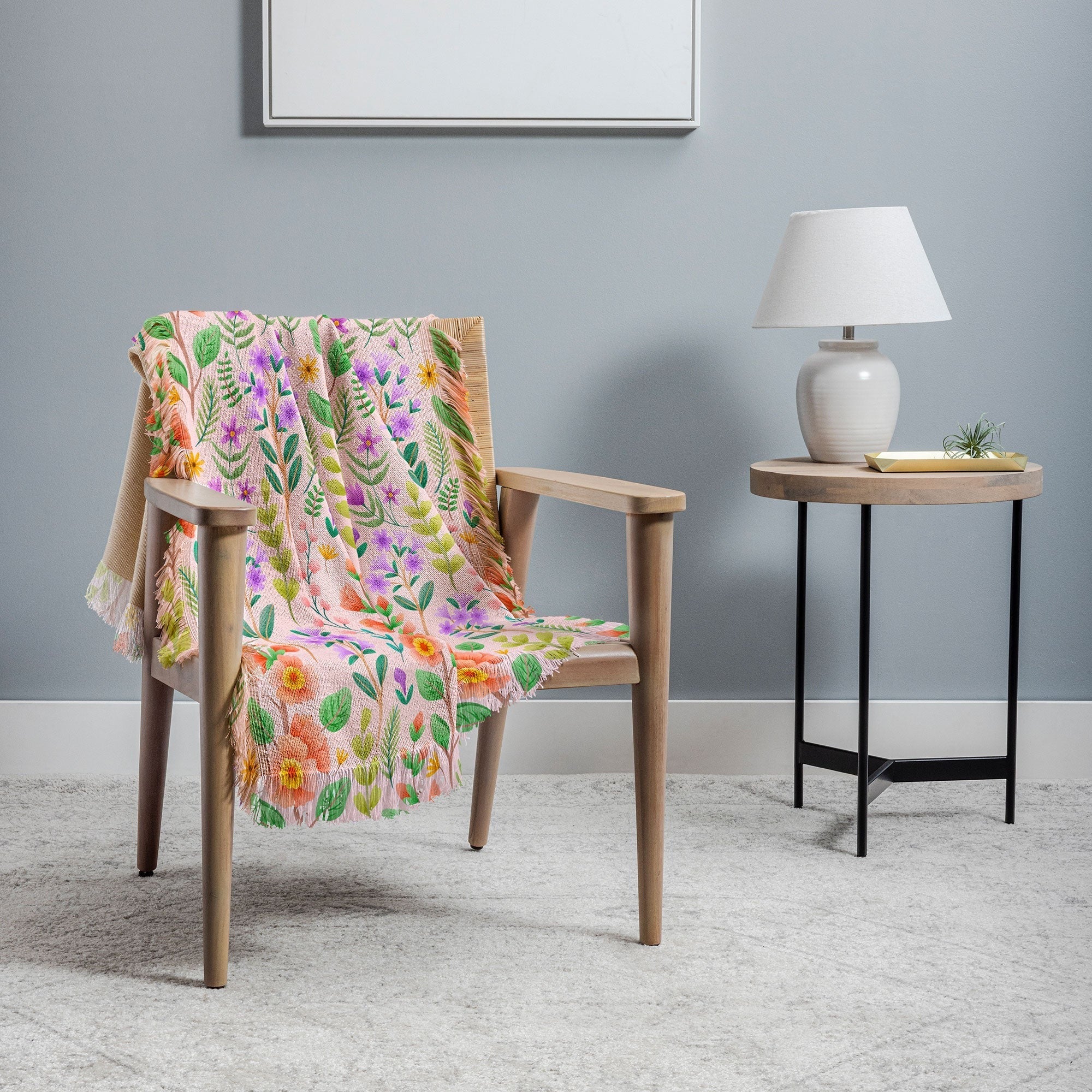 Pimlada Phuapradit Ditsy Spring Floral Throw Blanket