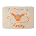 Little Om Zodiac Signs Aries Memory Foam Bath Mat