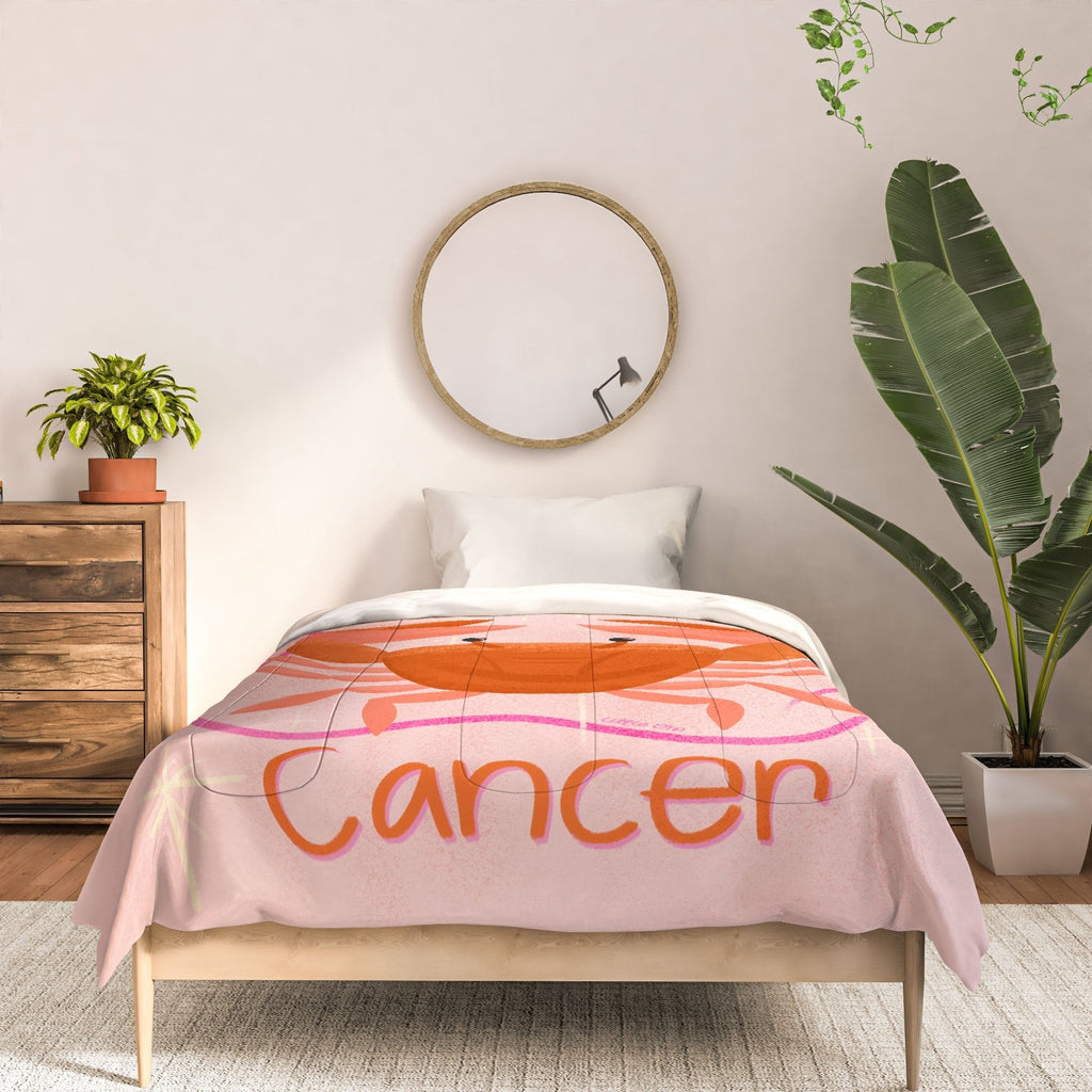 Little Om Zodiac Signs Cancer Comforter