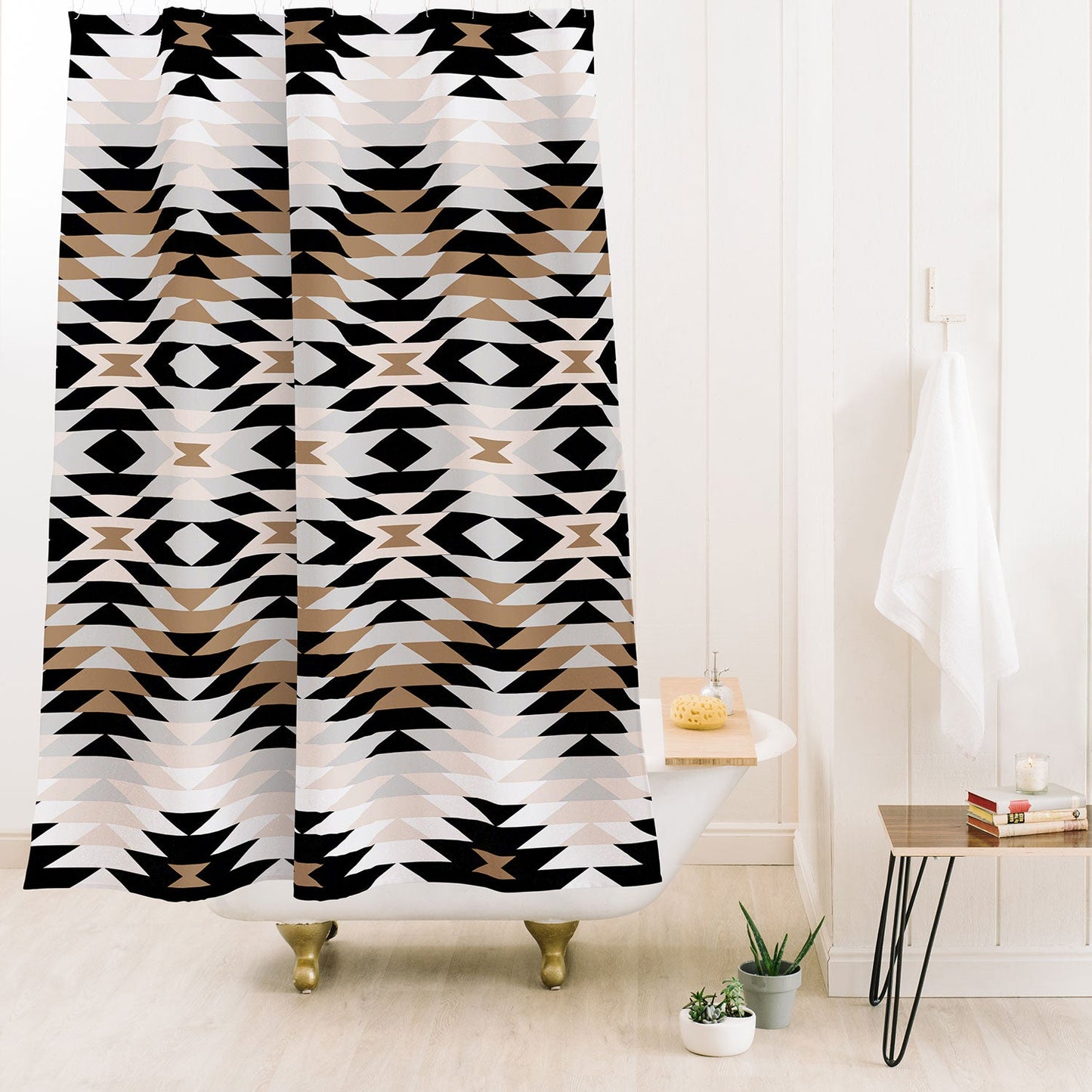 Becky Bailey New Mexico in Tan Shower Curtain