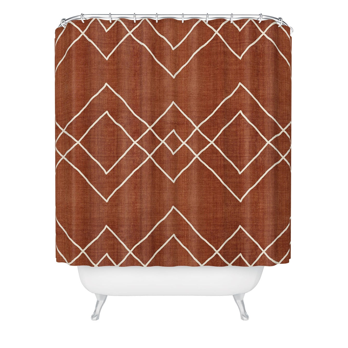 Becky Bailey Nudo in Rust Shower Curtain