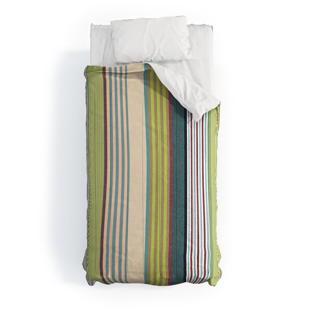 Marta Barragan Camarasa Colorful Stripe Delight Comforter