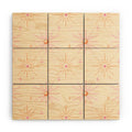 Little Om Pattern Little Moon cream Wood Wall Mural