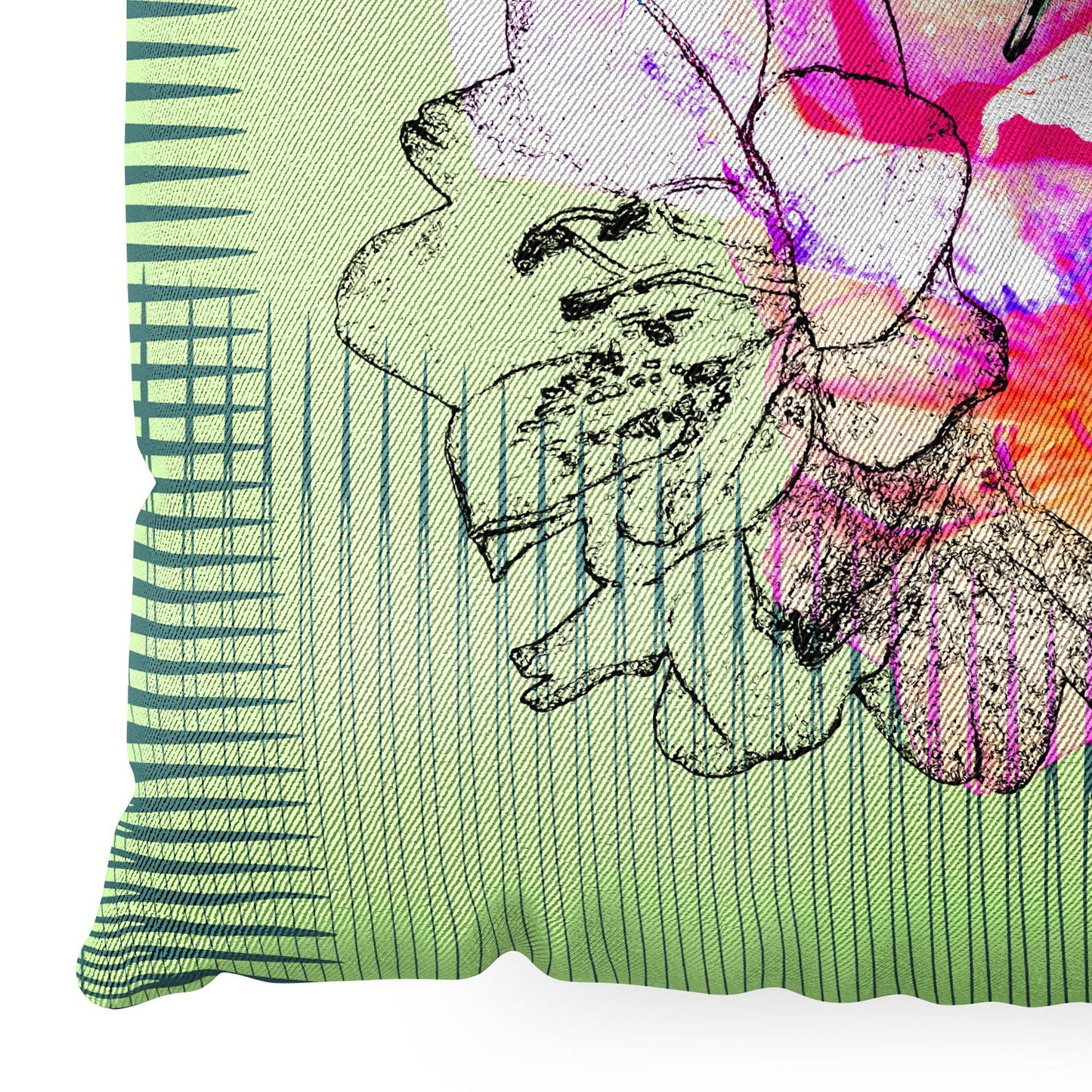Bel Lefosse Design Birds And Flowers Floor Pillow Square