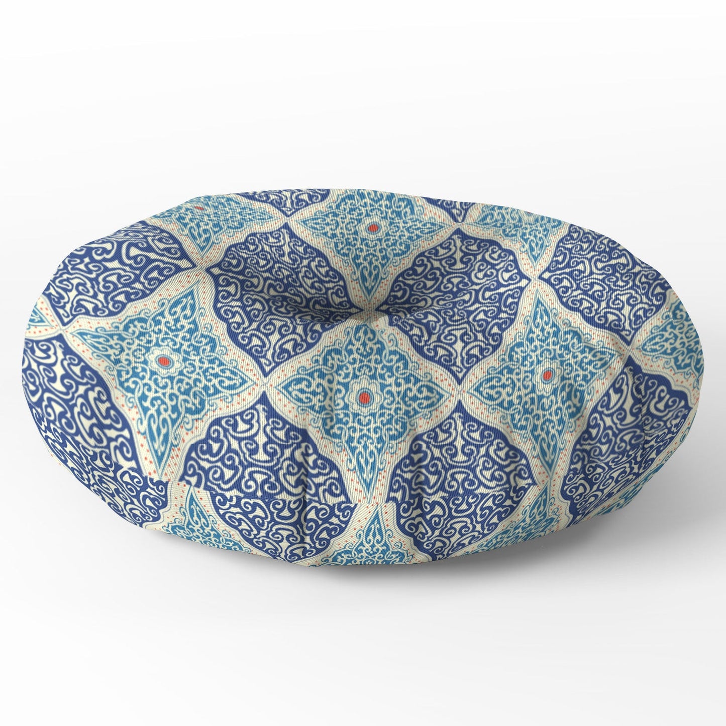 Belle13 Curly Rhombus Floor Pillow Round