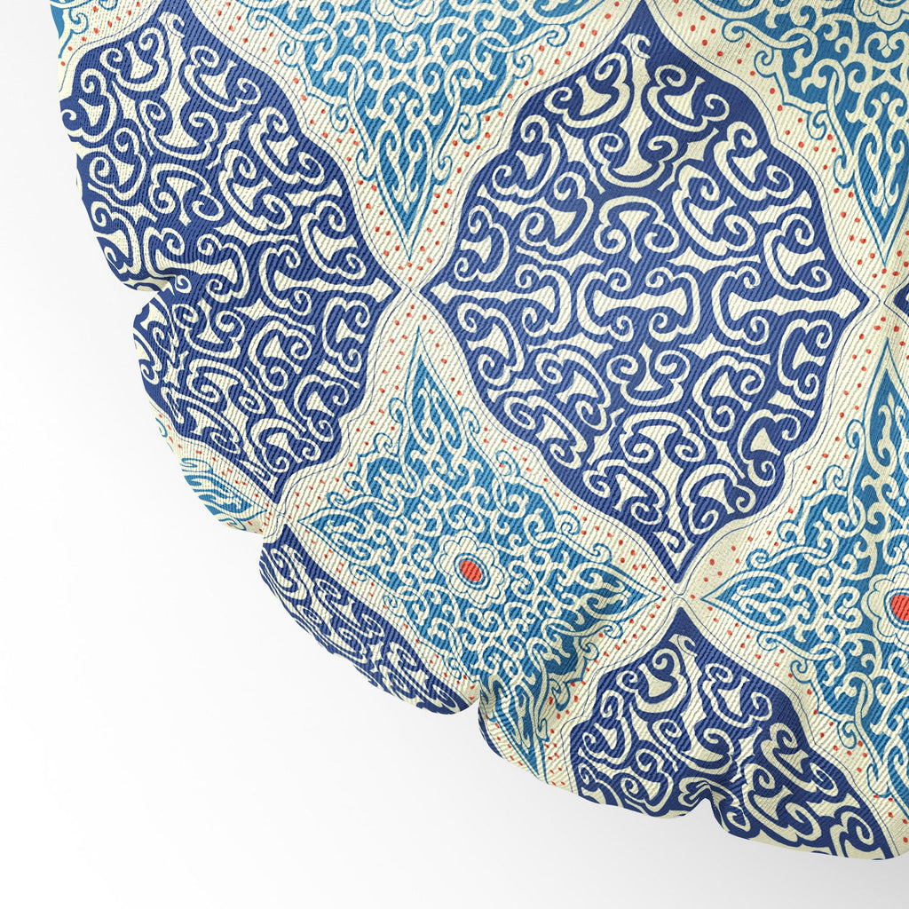 Belle13 Curly Rhombus Floor Pillow Round