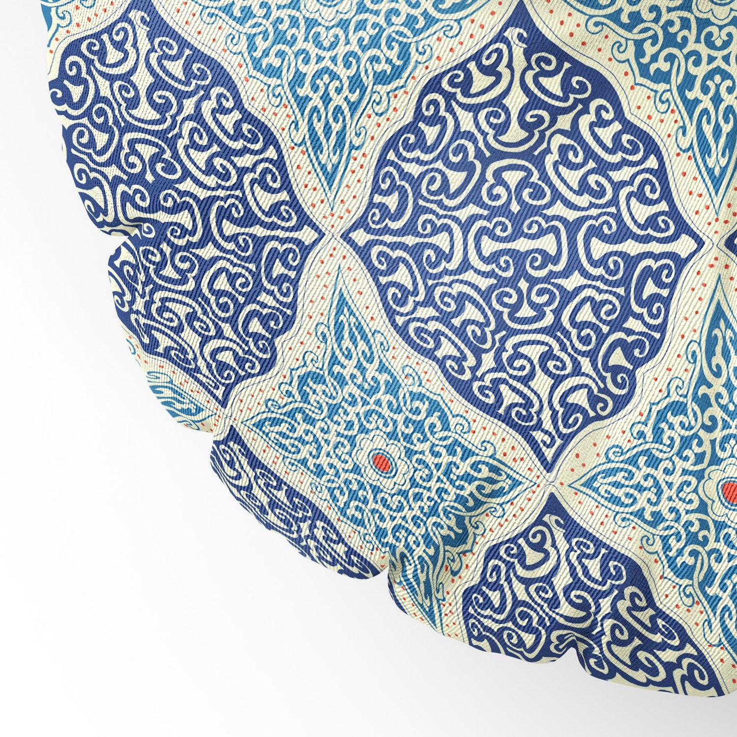Belle13 Curly Rhombus Floor Pillow Round