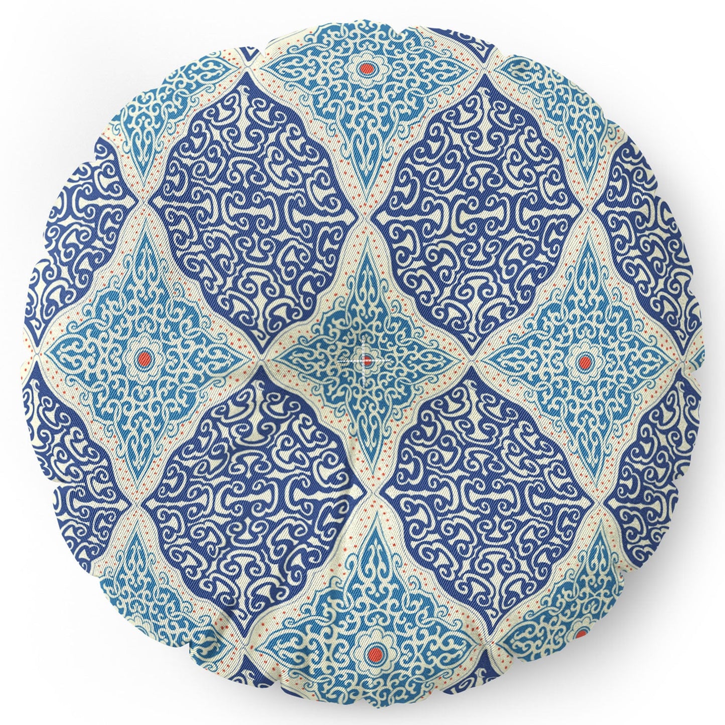 Belle13 Curly Rhombus Floor Pillow Round