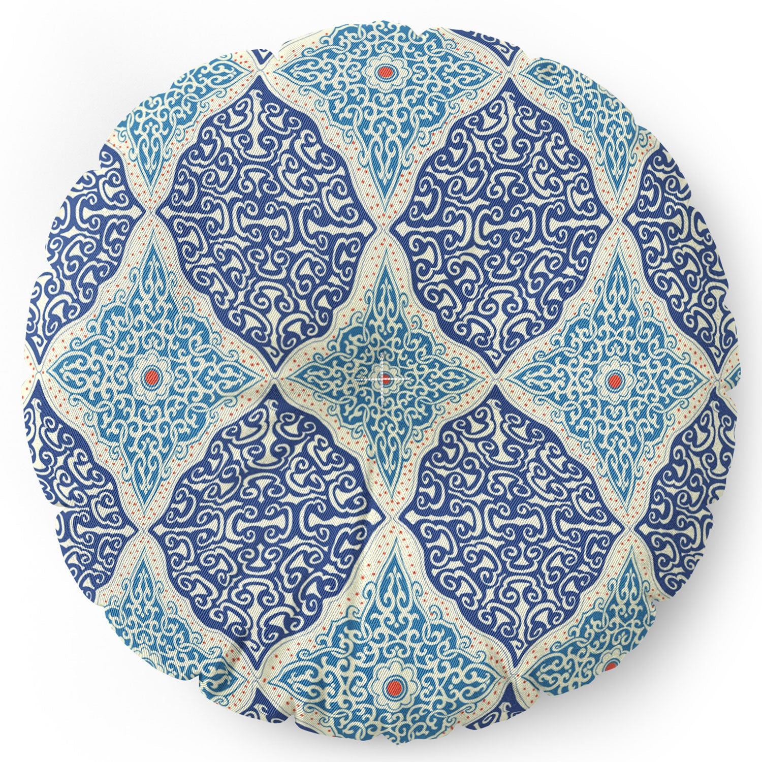 Belle13 Curly Rhombus Floor Pillow Round