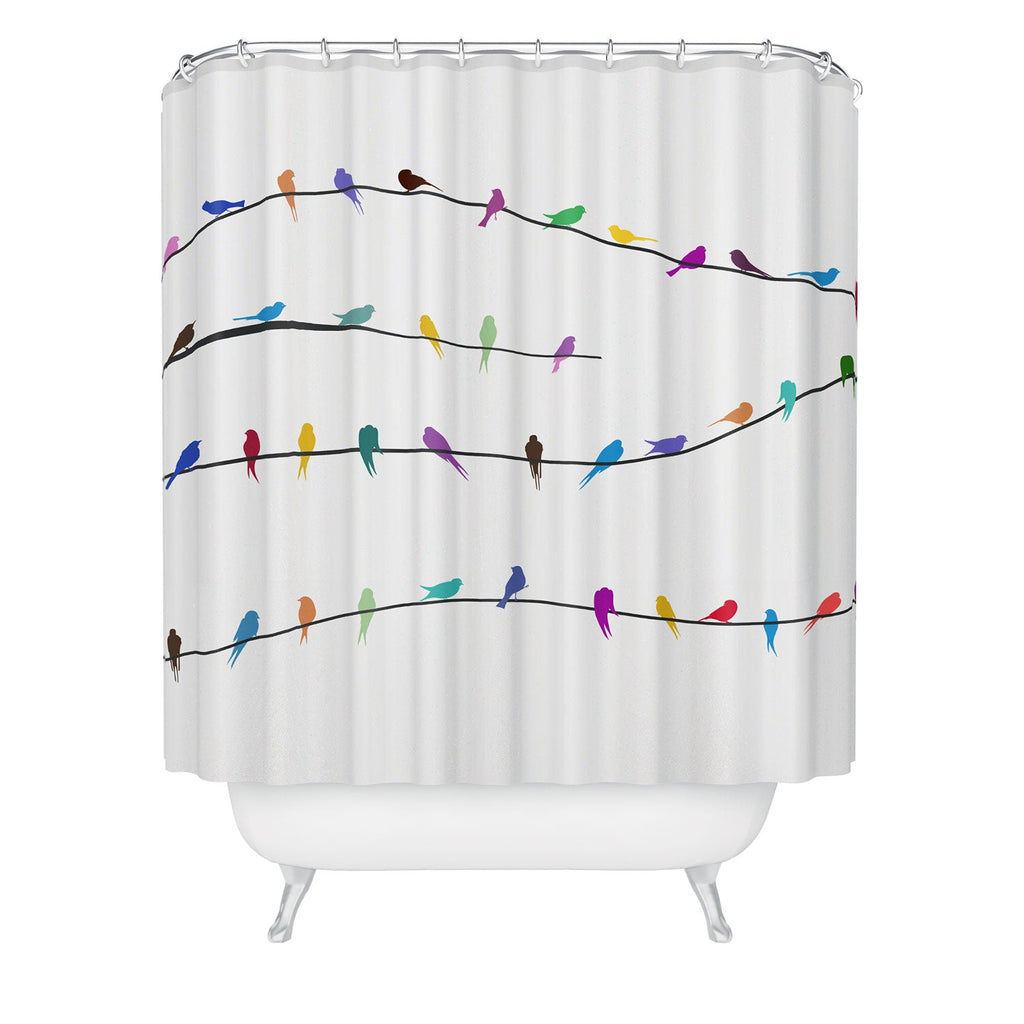 Belle13 Happy Spring Shower Curtain