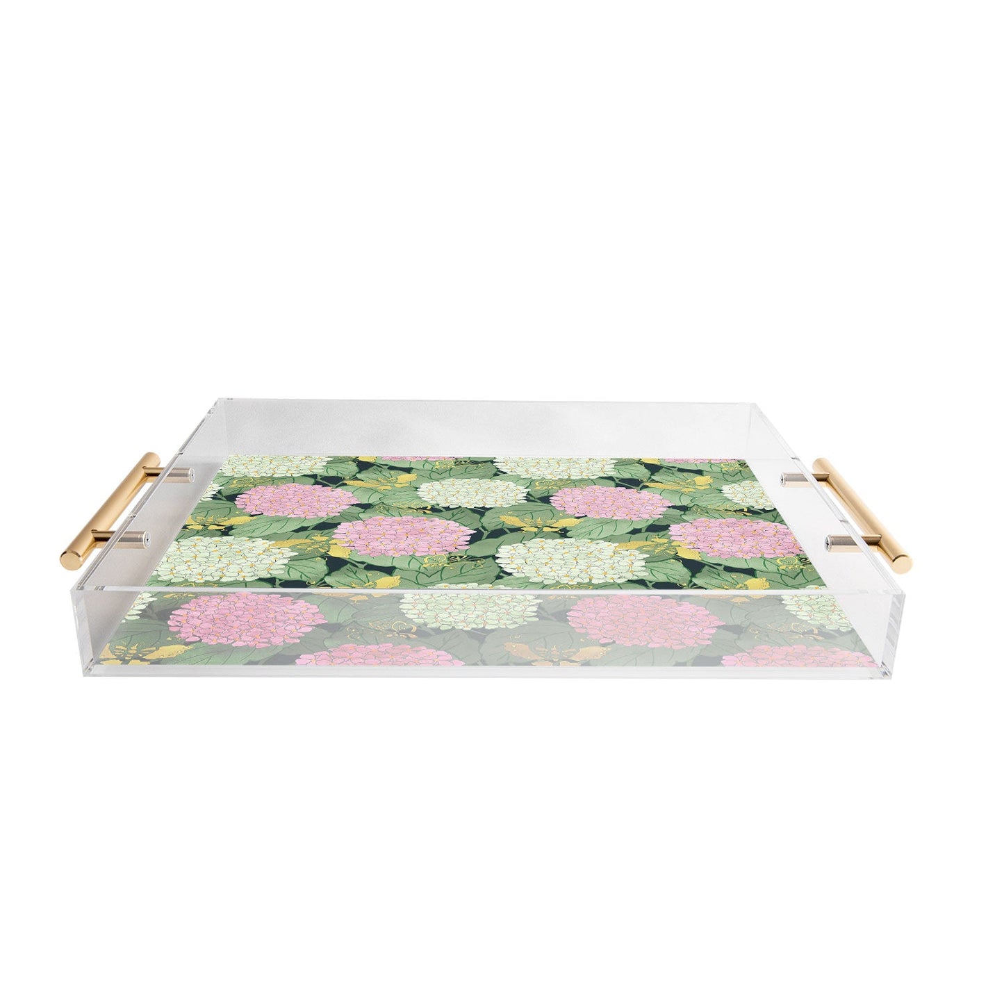 Belle13 Hydrangea And Butterflies Acrylic Tray