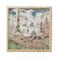 Belle13 Paris Map Under The Paris Sun Framed Wall Art