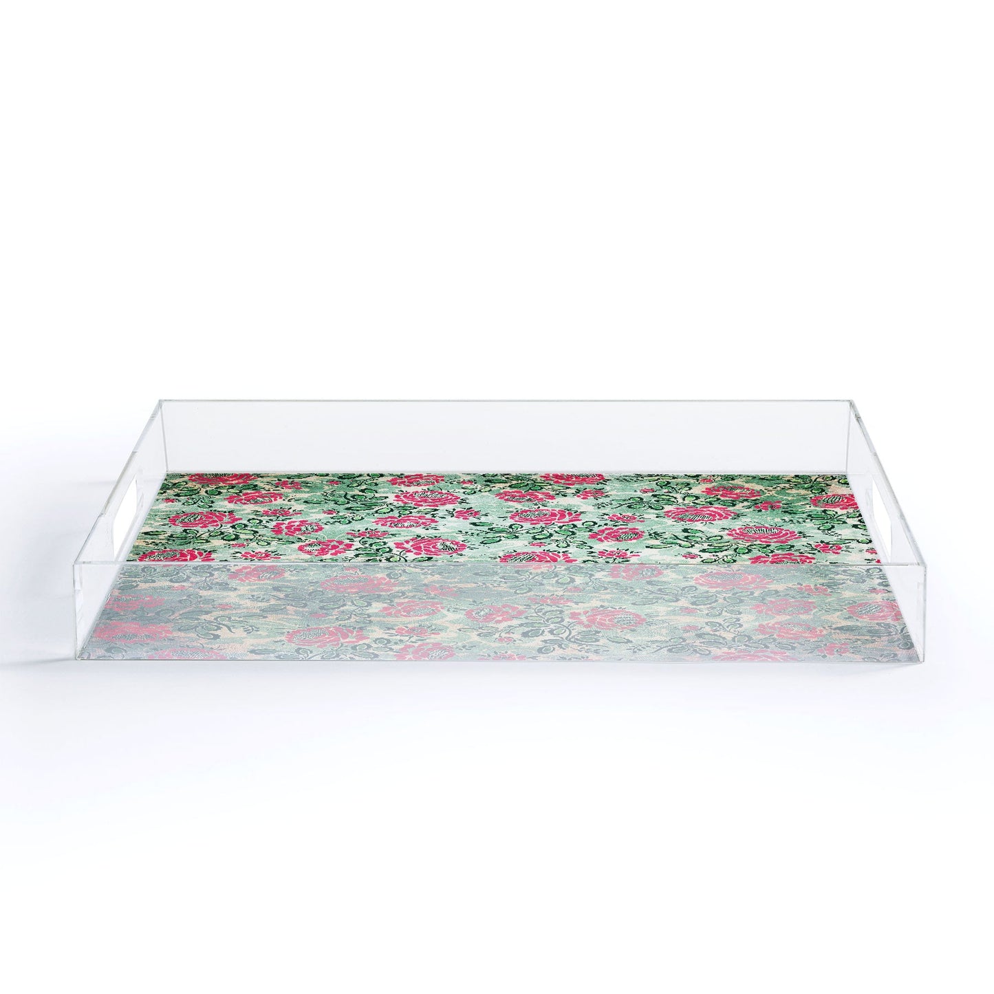 Belle13 Retro French Floral Pattern Acrylic Tray