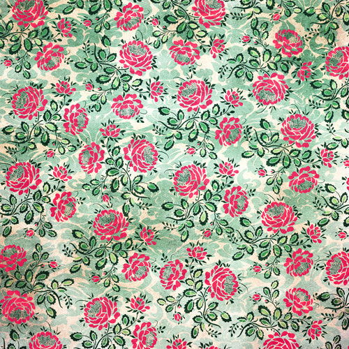 Belle13 Retro French Floral Pattern Shower Curtain