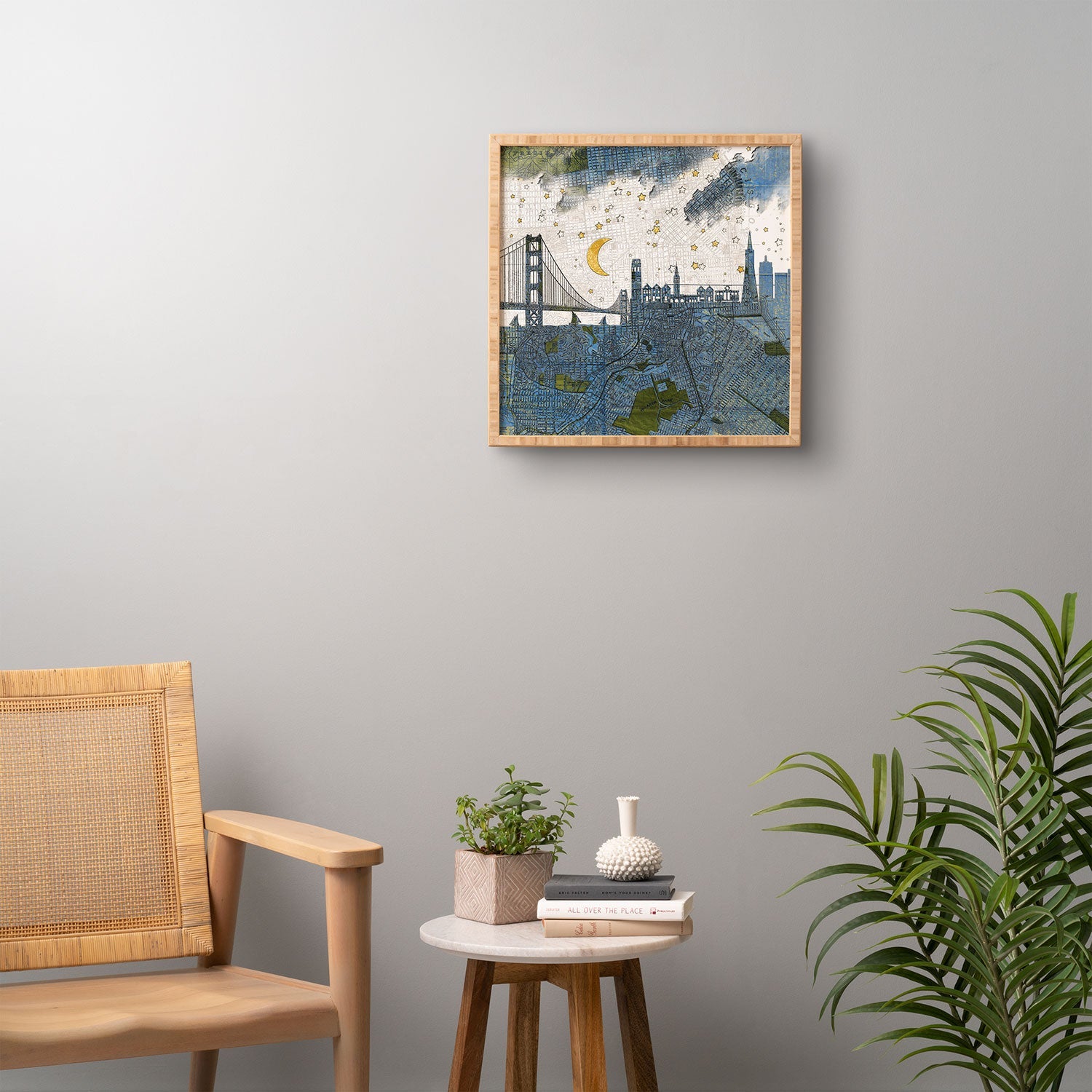 Belle13 San Francisco Starry Night Framed Wall Art