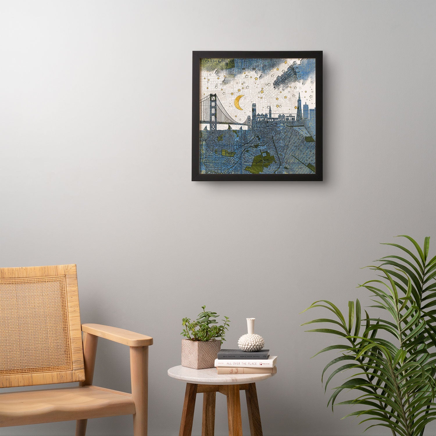 Belle13 San Francisco Starry Night Framed Wall Art