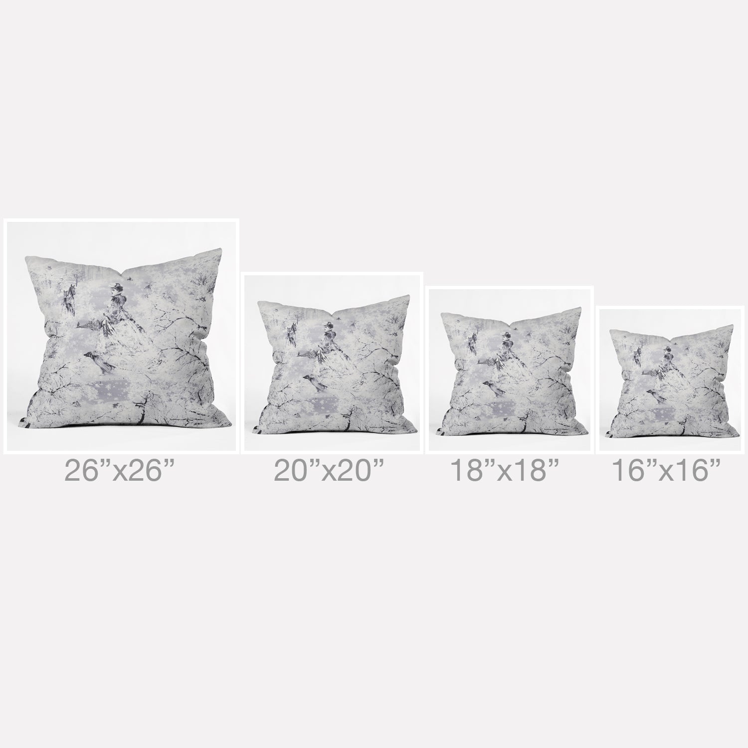 Belle13 Winter Lady Outdoor Throw Pillow