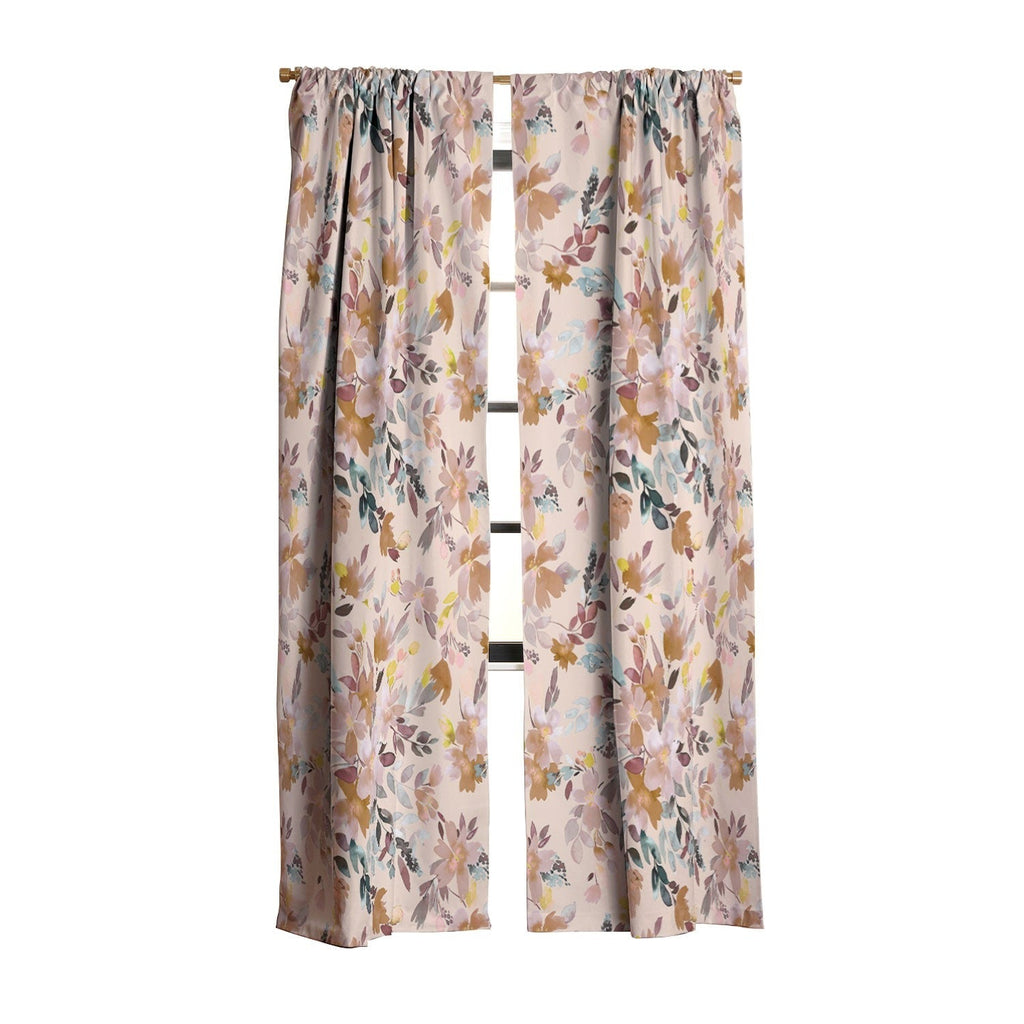 Ninola Design Botanic Retreat Floral Oleander Whimsical Soft Pink Blackout Non Repeat