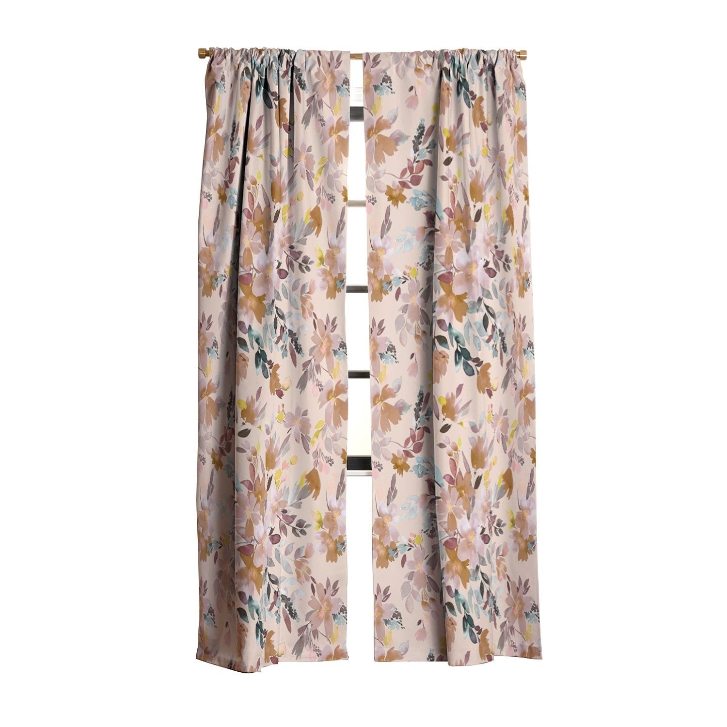 Ninola Design Botanic Retreat Floral Oleander Whimsical Soft Pink Blackout Non Repeat