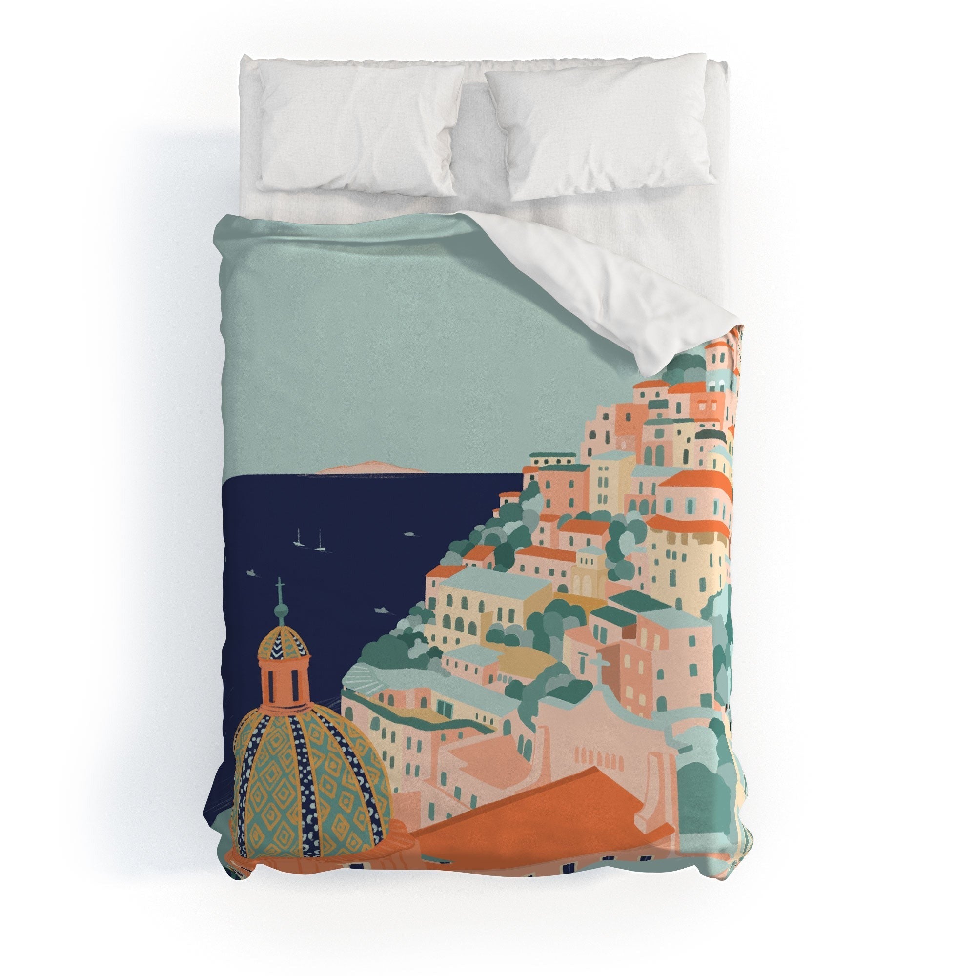 Valeria Frustaci Positano in Italy Duvet Cover