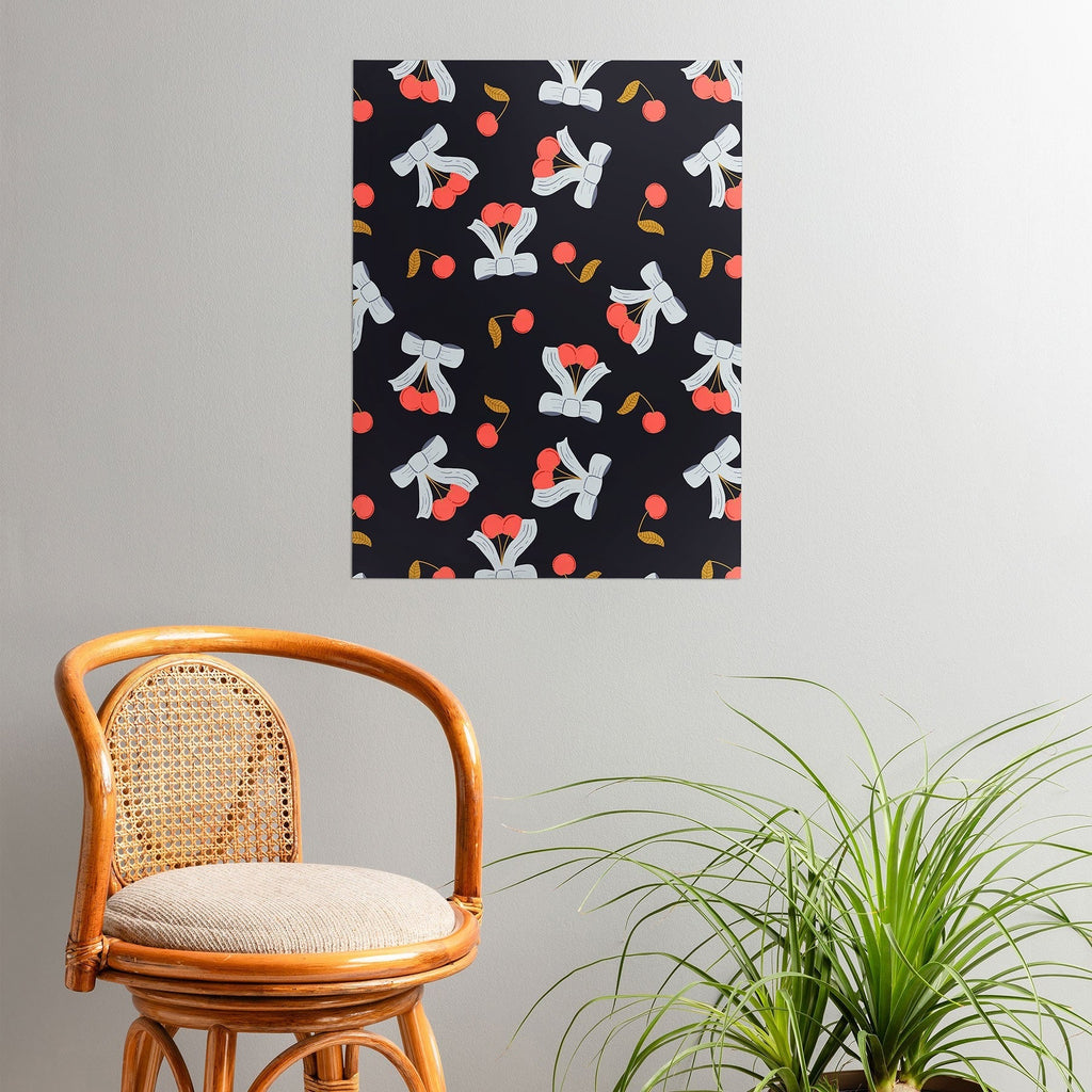 Jennifer Labre Cherries and Bows Poster