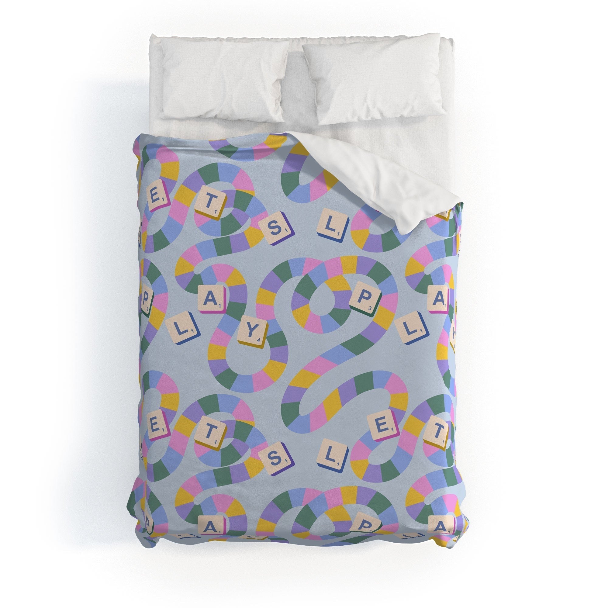 Design by Spark Scrabble Board Game Night Duvet Cover
