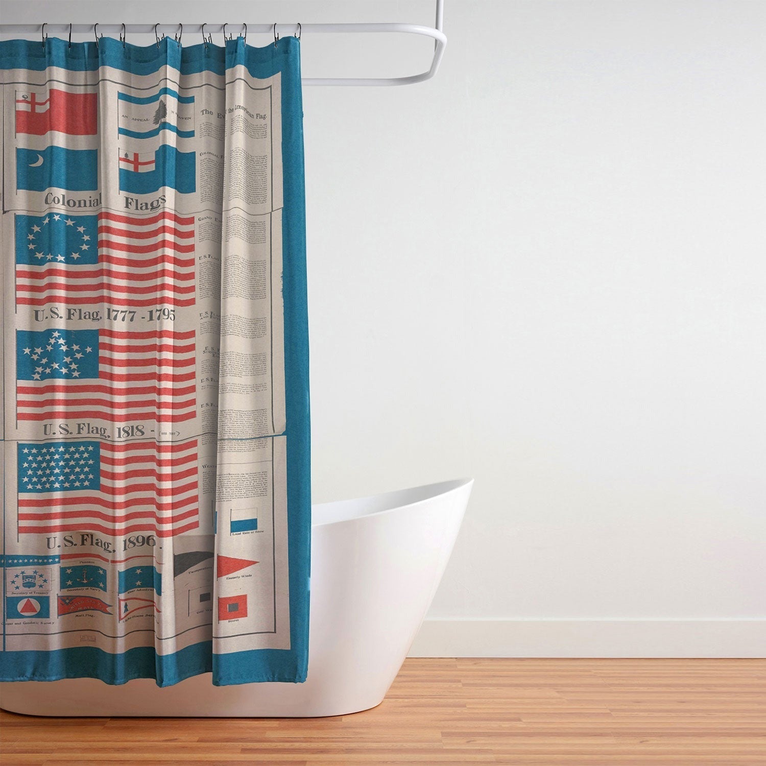 DENY Designs Goff s Evolution of the American Flag Shower Curtain