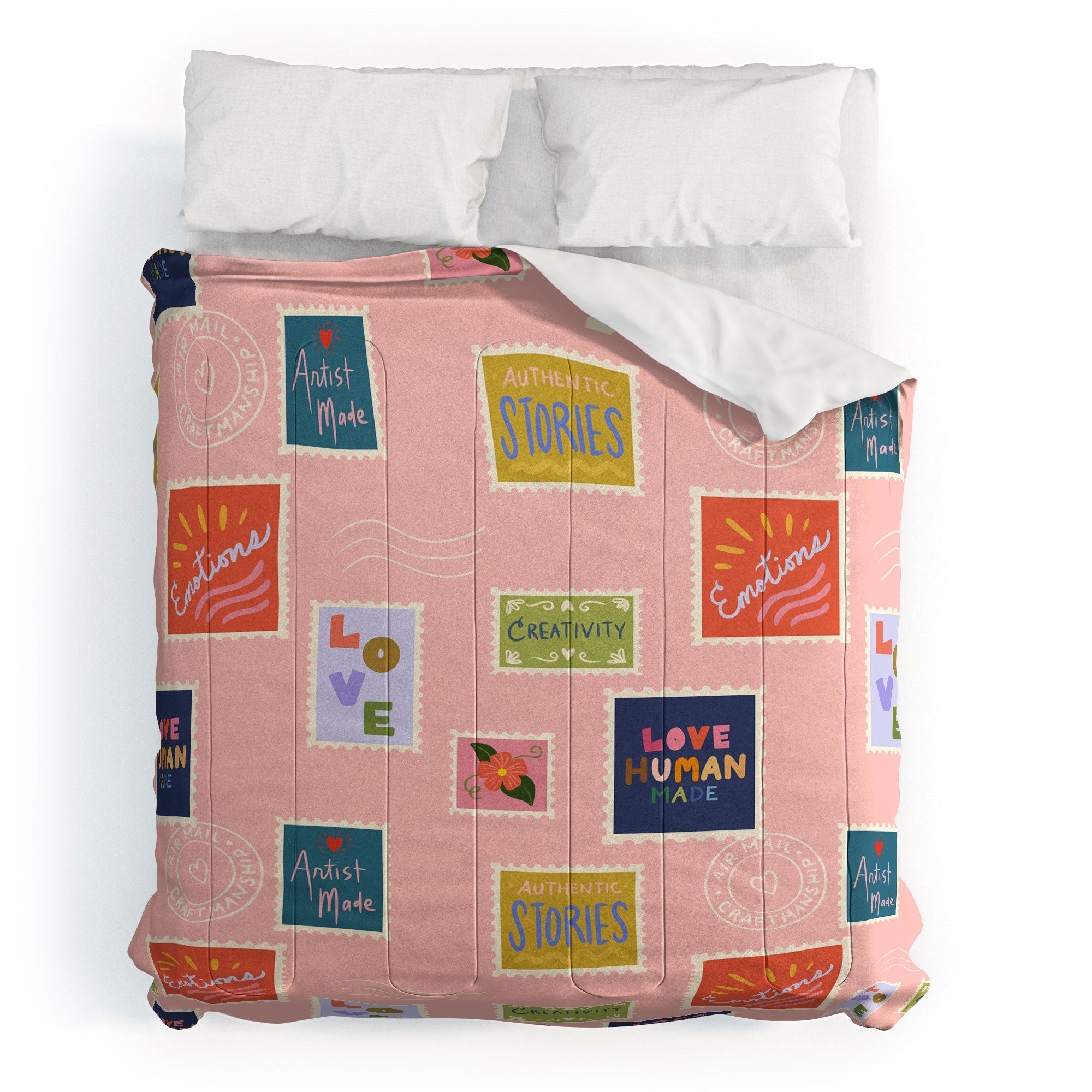 Design by Spark Love Human Made Stamps Comforter