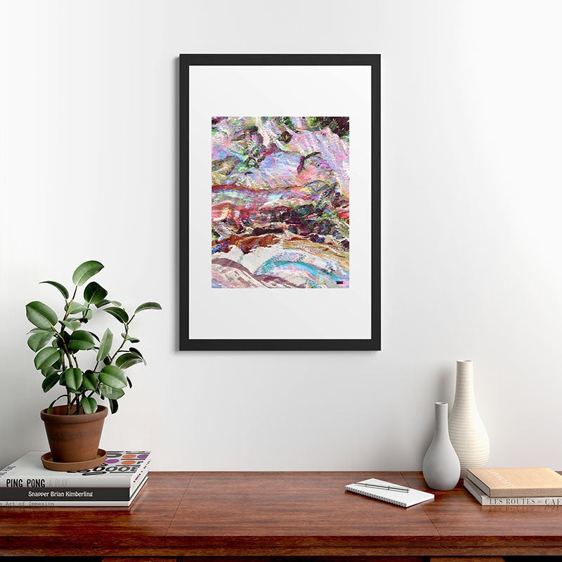 83 Oranges Sequin Haze Framed Art Print