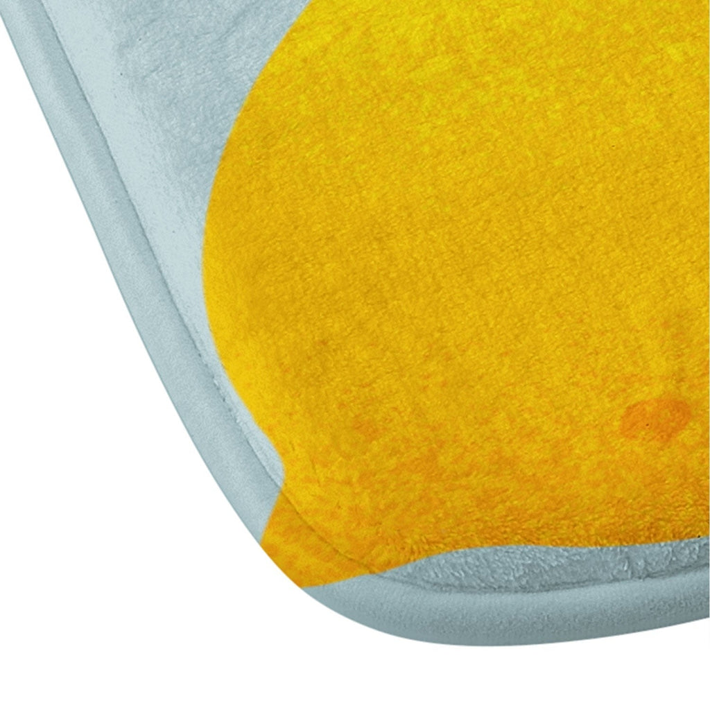 Jessica Molina Lemon Pattern on Sky Blue Memory Foam Bath Mat