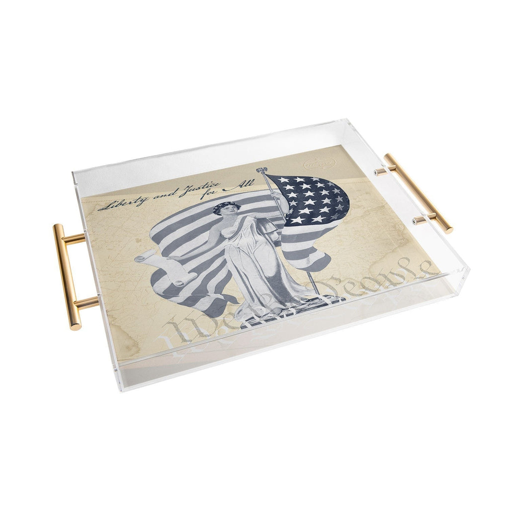 DENY Designs Liberty and Justice Woman Acrylic Tray