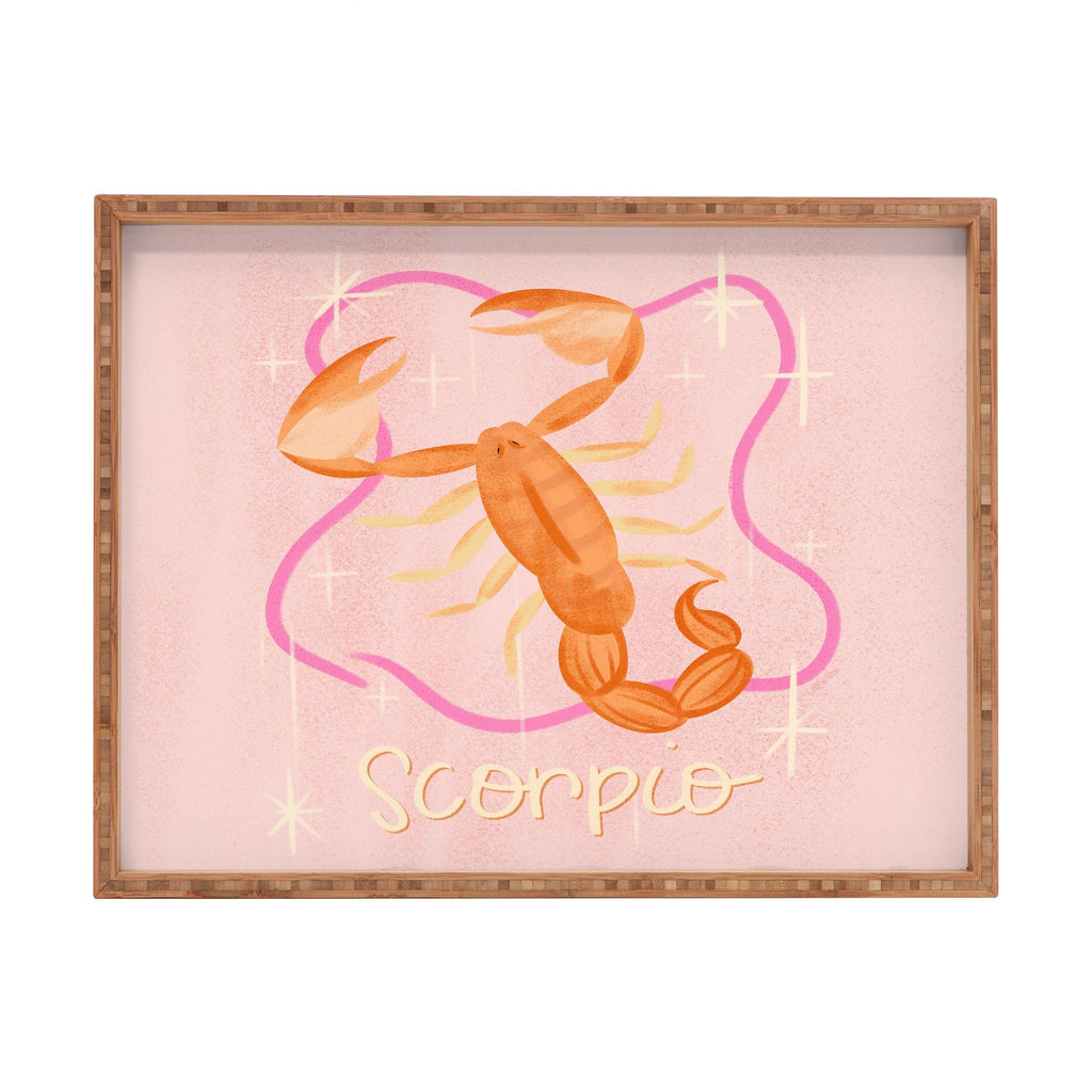 Little Om Zodiac Sign Scorpio Rectangular Tray