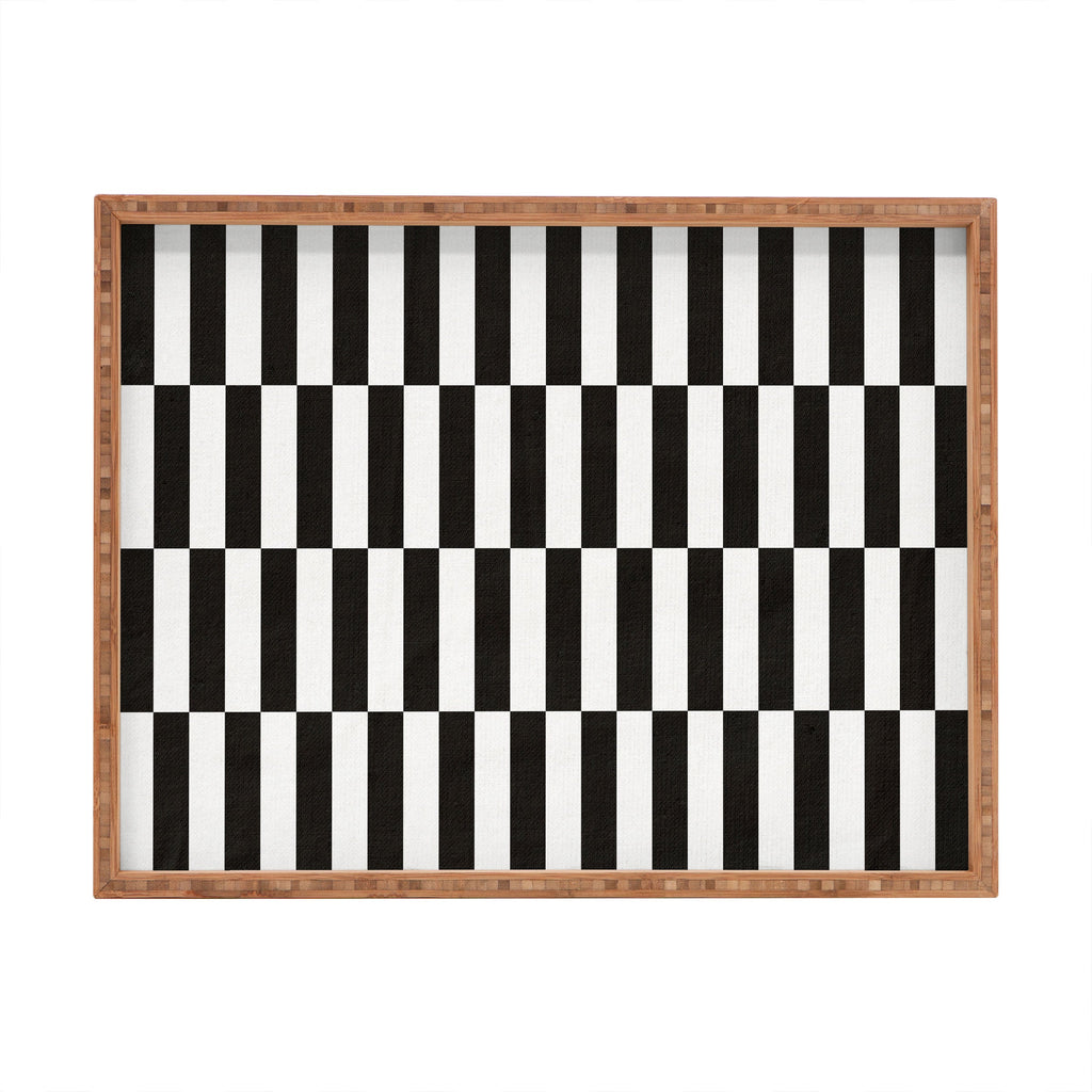 Bianca Green Black And White Order Rectangular Tray