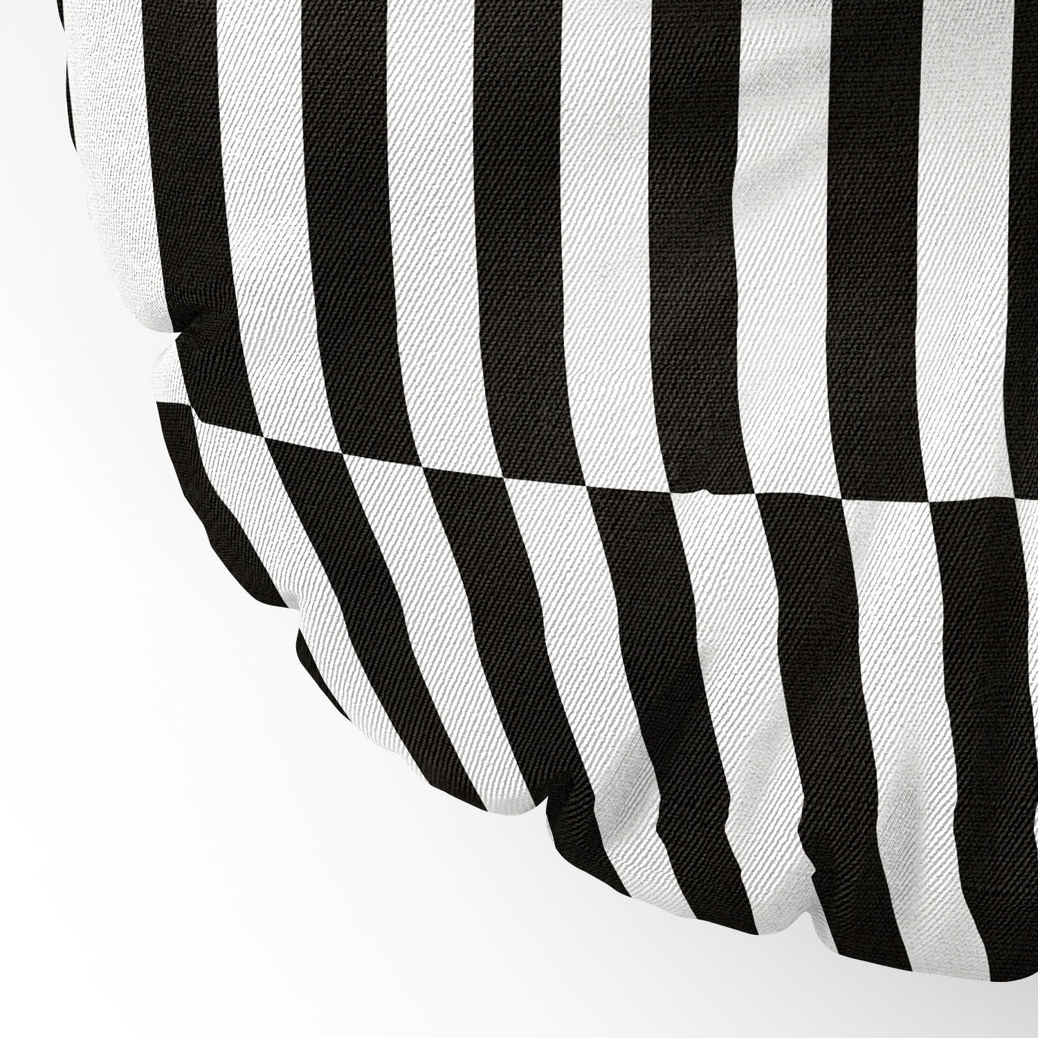 Bianca Green Black And White Order Floor Pillow Round