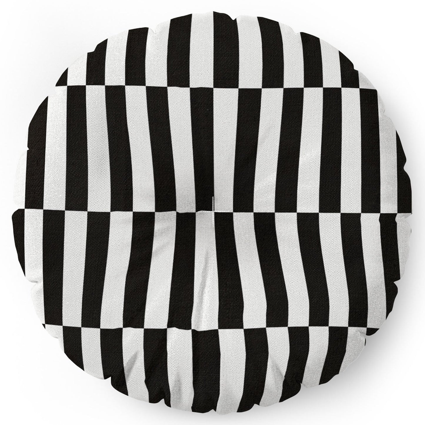 Bianca Green Black And White Order Floor Pillow Round