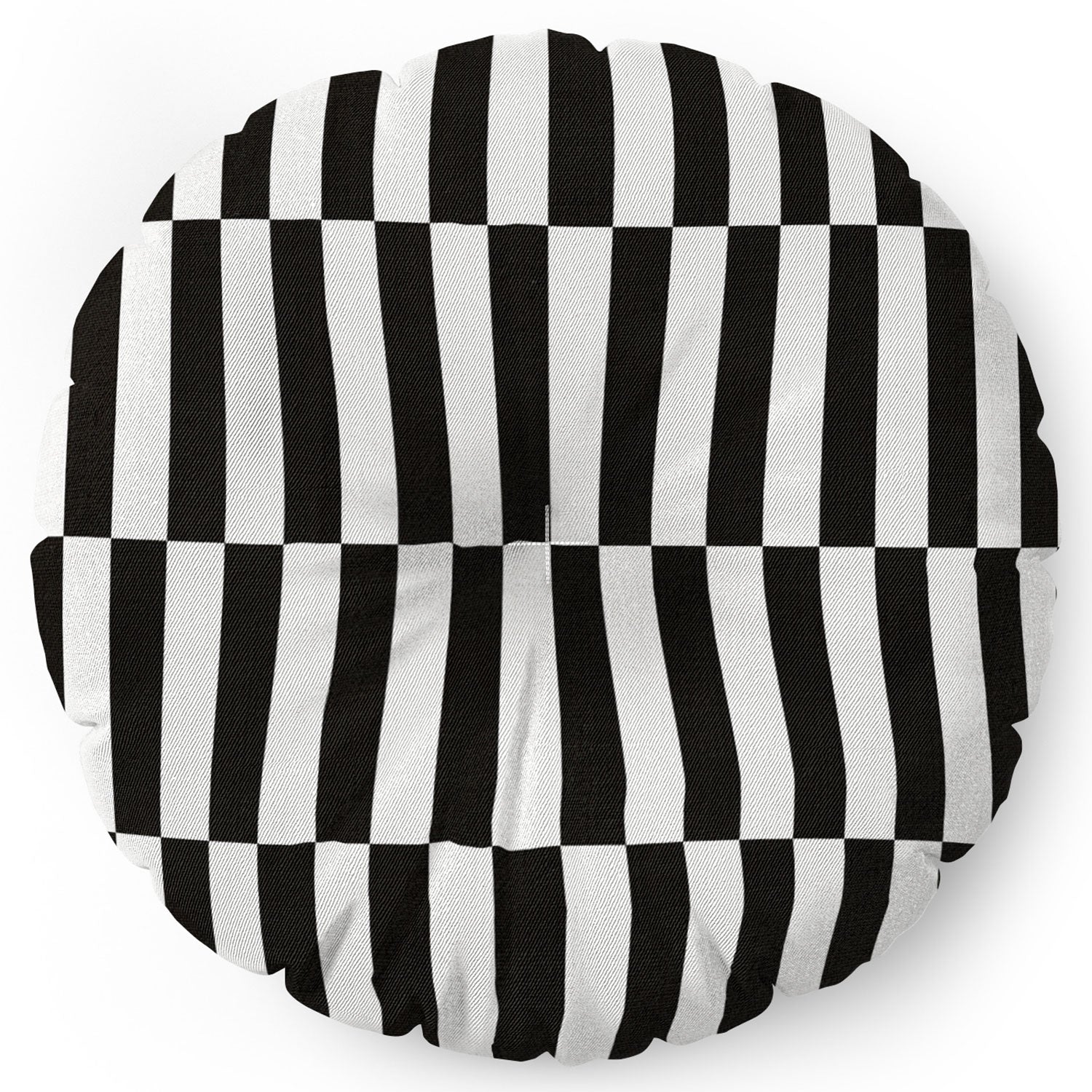Bianca Green Black And White Order Floor Pillow Round