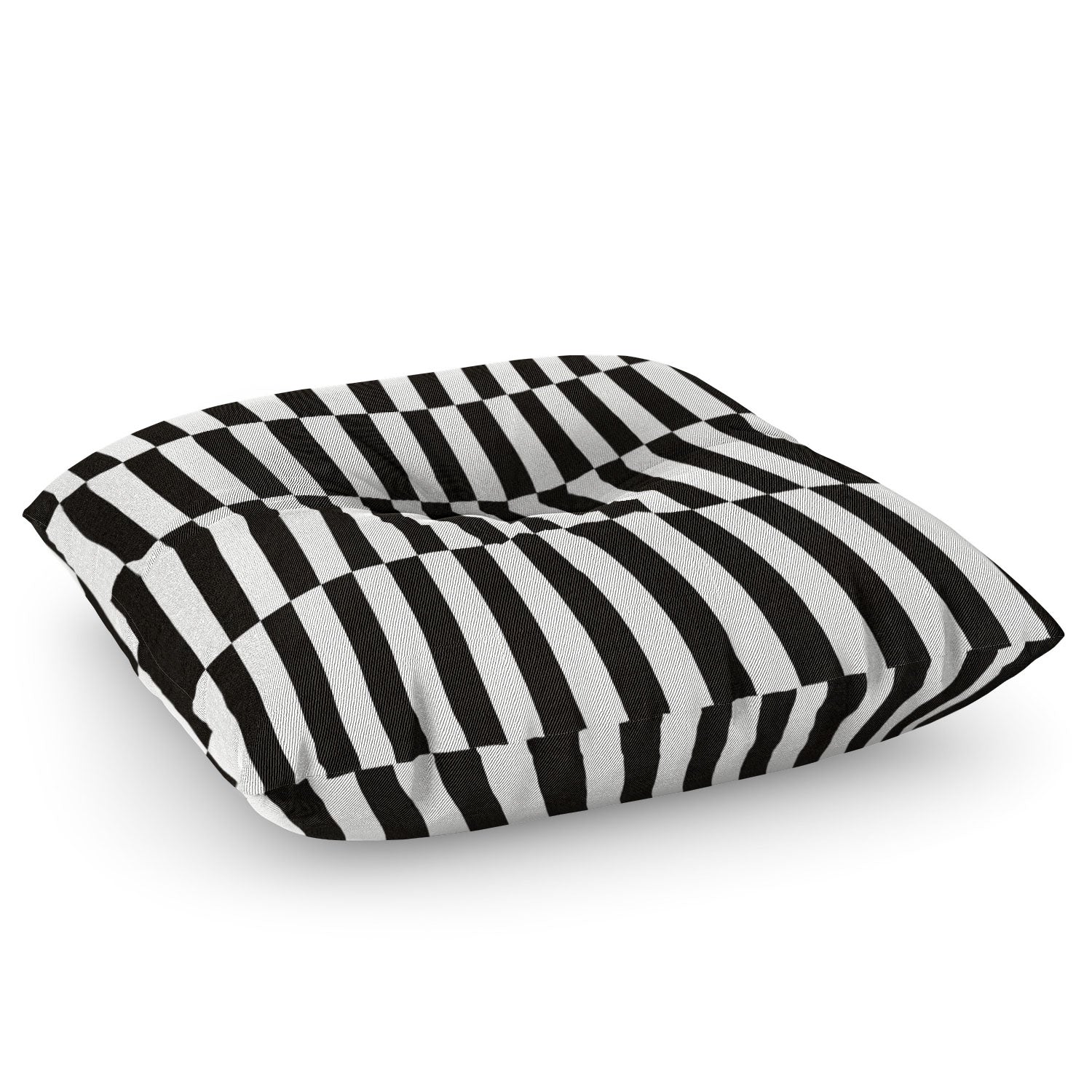 Bianca Green Black And White Order Floor Pillow Square