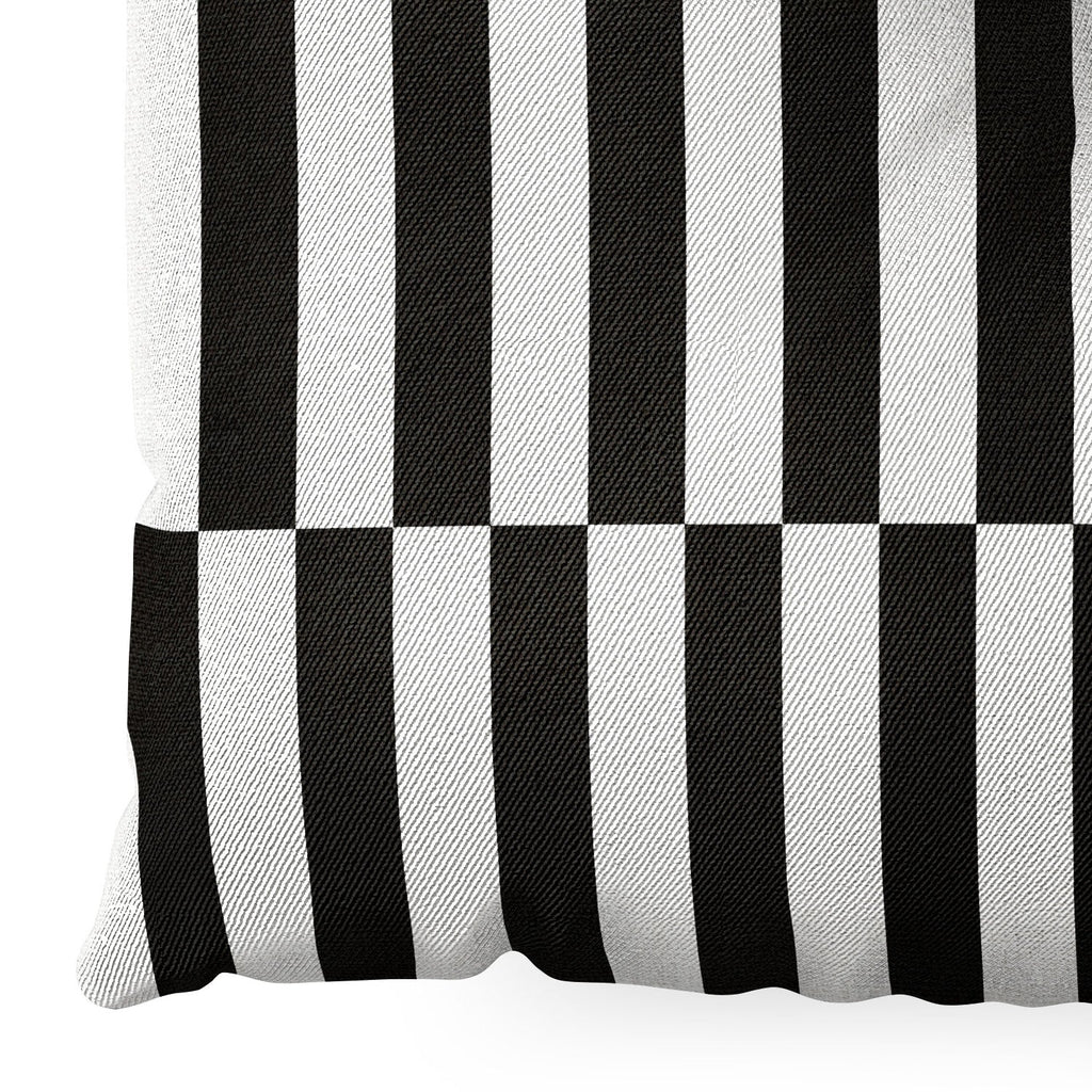 Bianca Green Black And White Order Floor Pillow Square