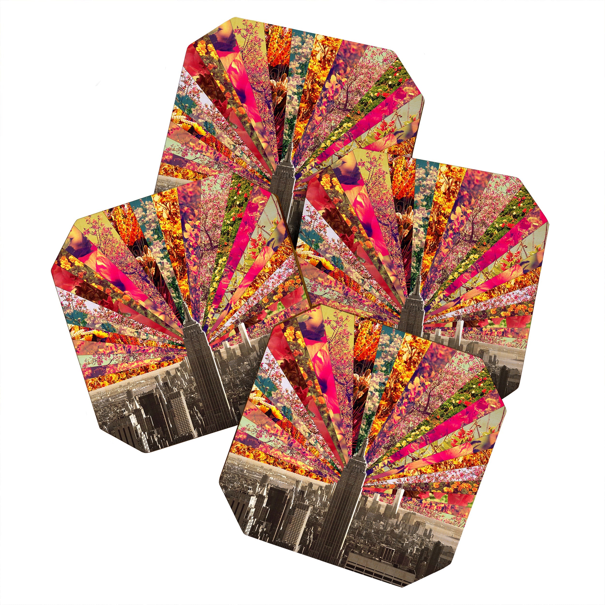 Bianca Green Blooming NY Coaster Set