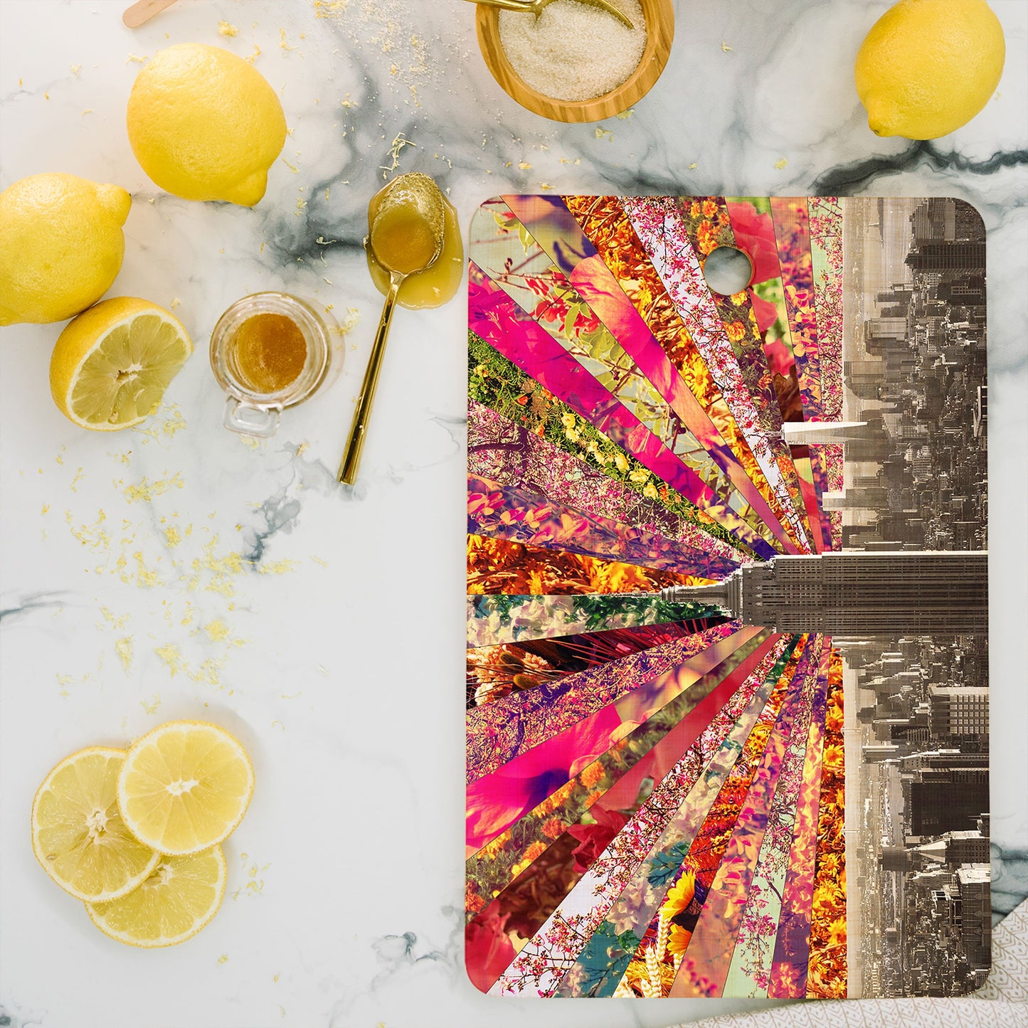 Bianca Green Blooming NY Cutting Board Rectangle