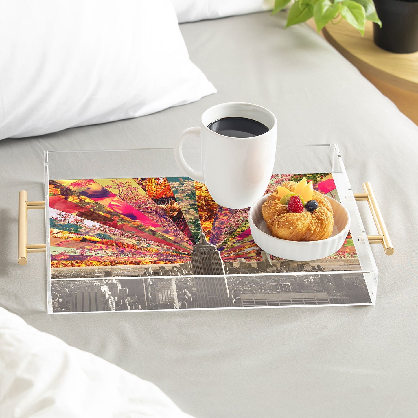 Bianca Green Blooming NY Acrylic Tray